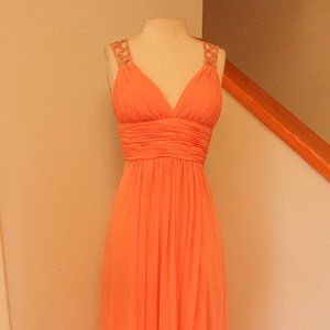 Bee Darlin Women Dress Size 1/2 Sequin Shoulder Long Dress